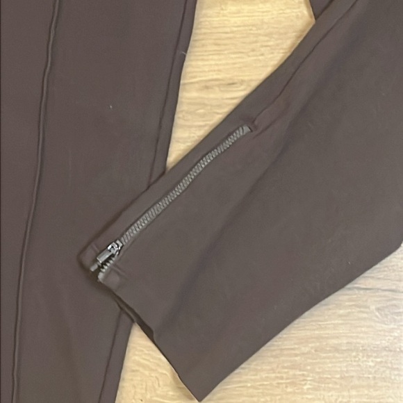 Athleta | Venice Heathered Pintuck Pant brown Women’s size SP S petite stretch - Picture 4 of 9